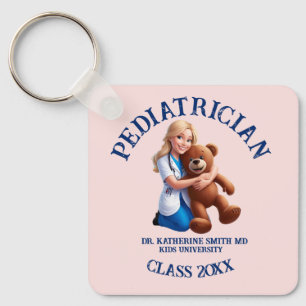 antistress pediatrician teddy bear kids university key ring