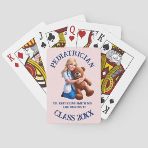 antistress pediatrician teddy bear kids university playing cards