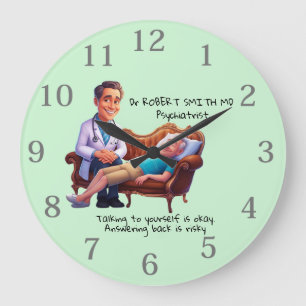 antistress psychiatrist talking yourself therapy large clock