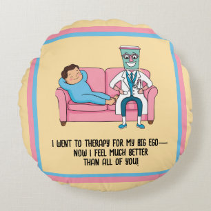 ANTISTRESS psychiatrist THERAPIST MENTAL HEALTH Round Cushion