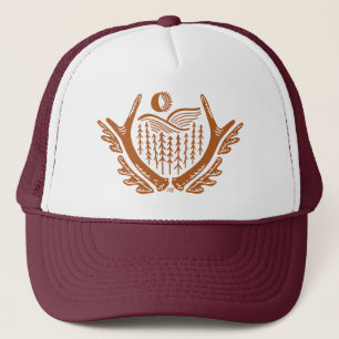 Antler Forest Design Trucker Hat