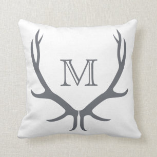 Antler Monogram Pillow