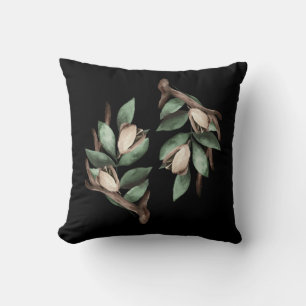 Antler with green branch cushion