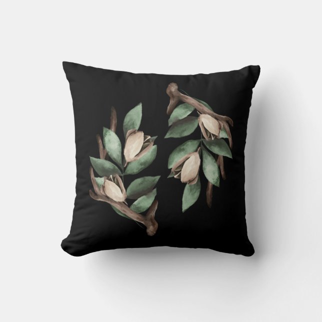 Antler with green branch cushion (Front)