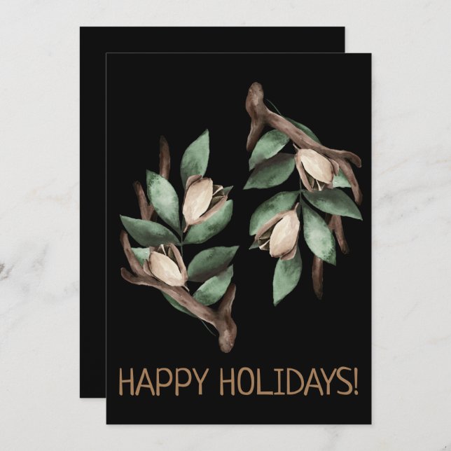 Antler with green branch Postcard (Front/Back)