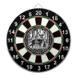 Antlered Deer Forest Design Dartboard