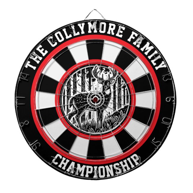 Antlered Deer Forest Target Design Dartboard (Front)