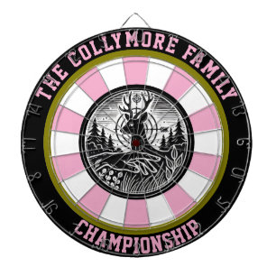 Antlered Deer in Forest Art Dartboard