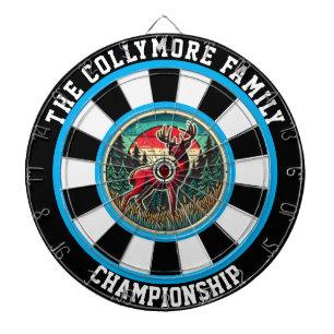 Antlered Deer Rustic Target Art Dartboard