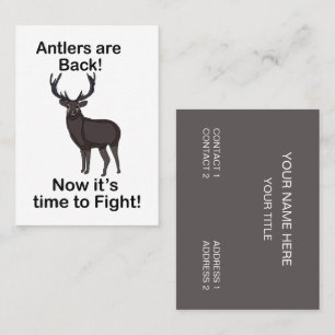 Antlers Are Back Deer Quote Speed Dating Service Business Card