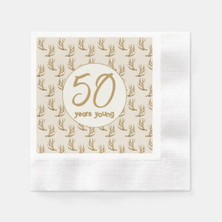 Antlers Hunter Birthday Years Young Napkin
