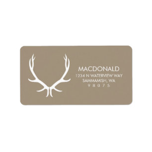 Antlers Return Address Label