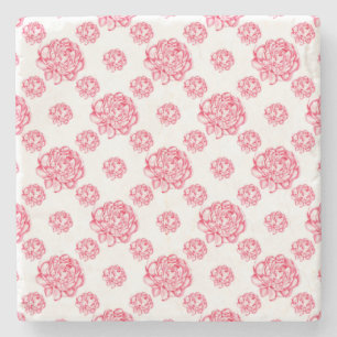 Antlers With Floral Stone Coaster