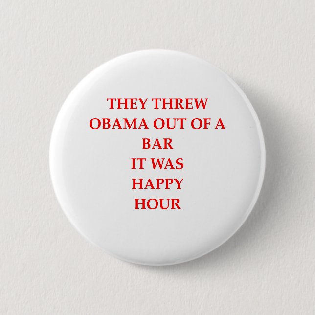 anto obama joke 6 cm round badge (Front)