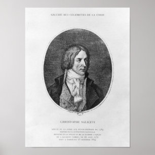 Antoine Christophe Saliceti engraved Poster