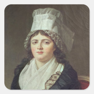 Antoinette Gabrielle Charpentier 1793 Square Sticker