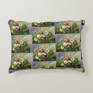 Anton Mollis Vintage Floral Pansy Decorative Cushion