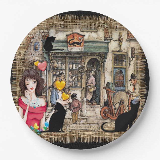 Anton Pieck - Chemist shop Paper Plate (Front)
