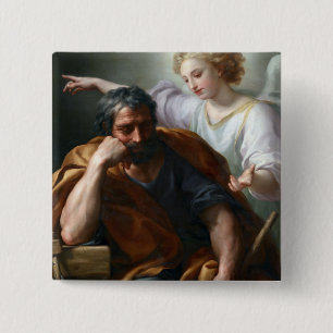 Anton Raphael Mengs The Dream of St. Joseph 15 Cm Square Badge