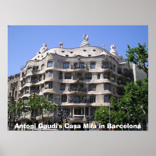 Antoni Gaudi's Casa Mila Poster (Front)