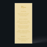Antonia Butter Yellow Elegant Wedding Menu<br><div class="desc">Elegant wedding menus featuring a simple design with script and serif fonts.</div>