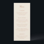 Antonia Earthy Neutrals Elegant Wedding Menu<br><div class="desc">Elegant wedding menus featuring a simple design with script and serif fonts.</div>