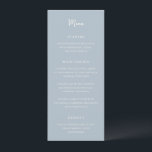Antonia Powder Blue Elegant Wedding Menu<br><div class="desc">Elegant wedding menus featuring a simple design with script and serif fonts.</div>