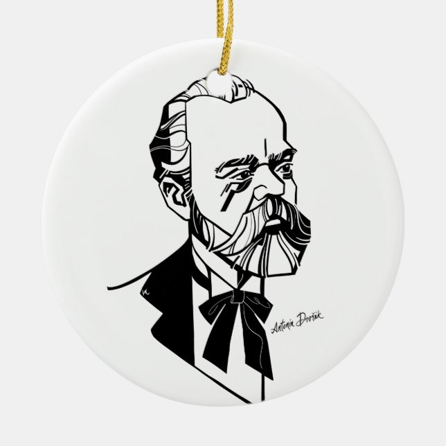 Antonín Dvořák Ceramic Ornament (Front)