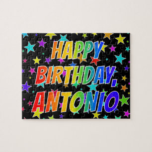 "ANTONIO" First Name, Fun "HAPPY BIRTHDAY" Jigsaw Puzzle