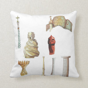 Antonio Gaudi. Barcelona. Spain. Architectural Cushion
