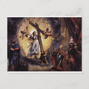 Antonio Grimani Kneeling Before the Faith Titian Postcard