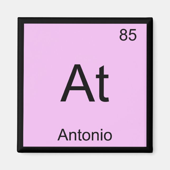 Antonio Name Chemistry Element Periodic Table Magnet (Front)