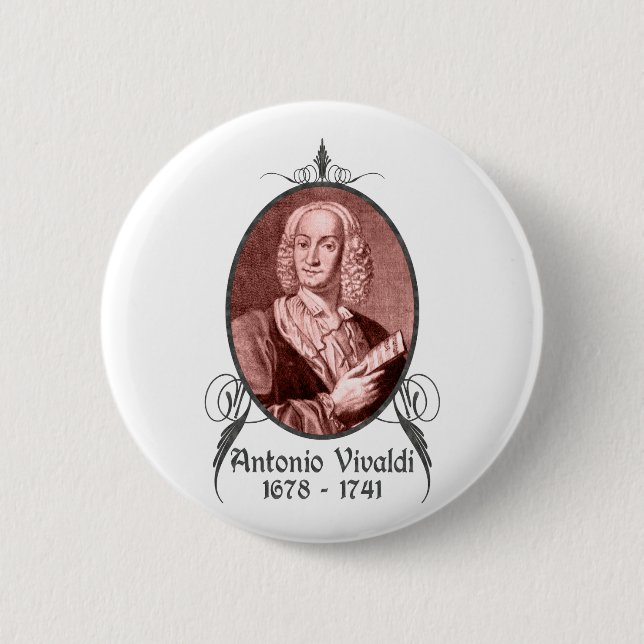 Antonio Vivaldi 6 Cm Round Badge (Front)