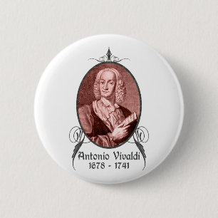 Antonio Vivaldi 6 Cm Round Badge