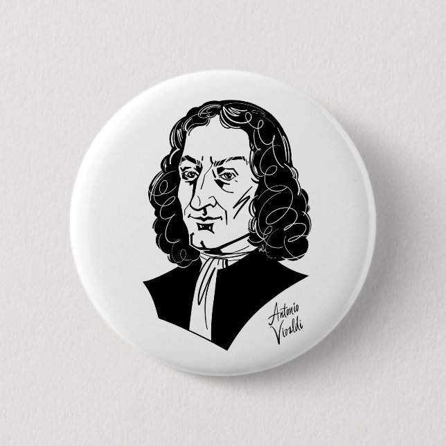 Antonio Vivaldi 6 Cm Round Badge (Front)