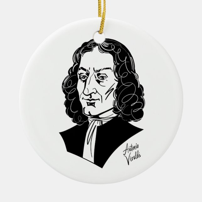 Antonio Vivaldi Ceramic Ornament (Front)