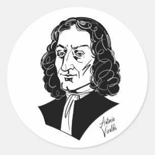 Antonio Vivaldi Classic Round Sticker