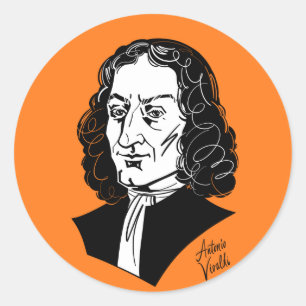 Antonio Vivaldi Classic Round Sticker