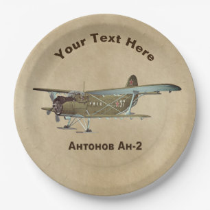Antonov An-2 Aeroplane Paper Plate