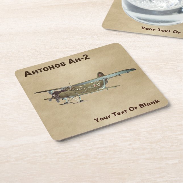 Antonov An-2 Glass Coaster (Angled)