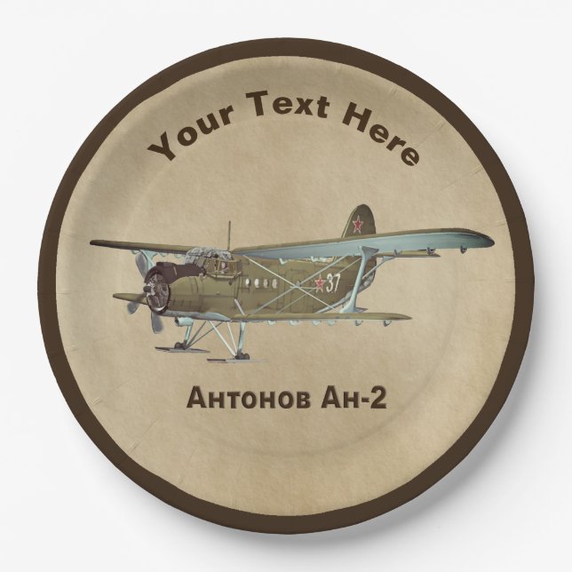 Antonov An-2 Paper Plate (Front)