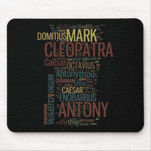 Antony and Cleopatra Word Mosaic Mouse Pad