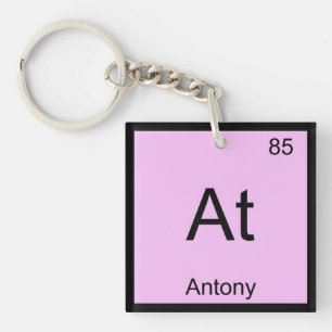 Antony Name Chemistry Element Periodic Table Key Ring