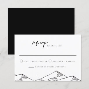 ANTORA Modern Mountain Sketch RSVP Postcard