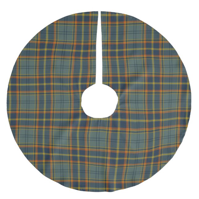 Antrim County Irish Tartan Brushed Polyester Tree Skirt (Front)