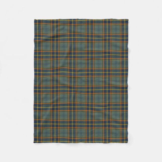 Antrim County Irish Tartan Fleece Blanket (Front)