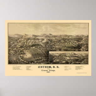 Antrim, NH Panoramic Map - 1887 Poster