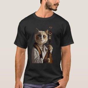 Antropomorphic Ragdoll Cat Wearing Mediaeval Play T-Shirt