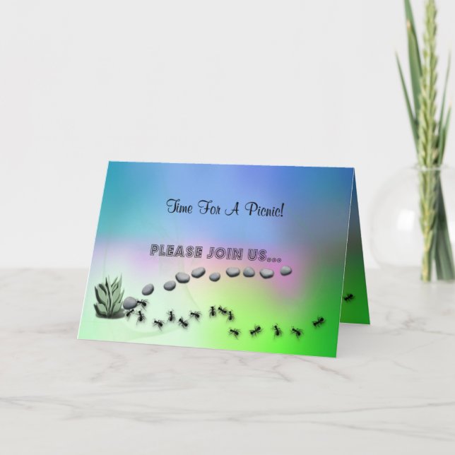 Ants Going On A Picnic invitation (Front)