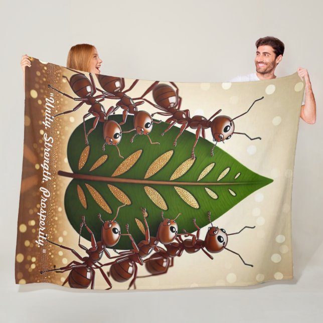 "Ants of Purpose" Fleece Blanket (In Situ)